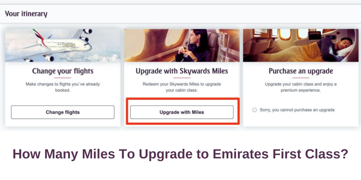 Upgrade to Emirates First Class