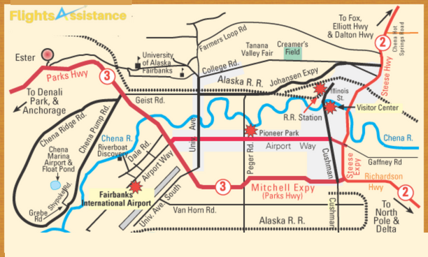 Fairbanks Airport Map