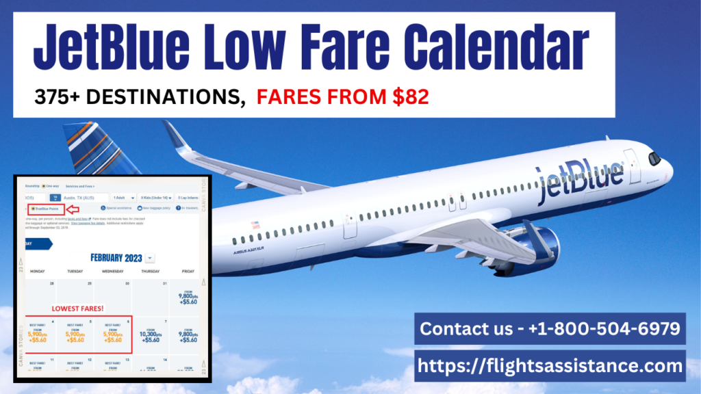 JetBlue Low Fare Calendar