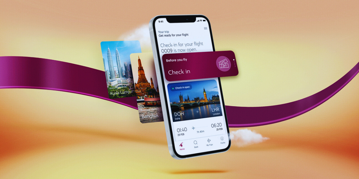 Check in qatar airways mobile app