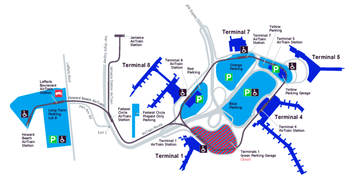 Terminal Map of Qatar Airways JFK Terminal