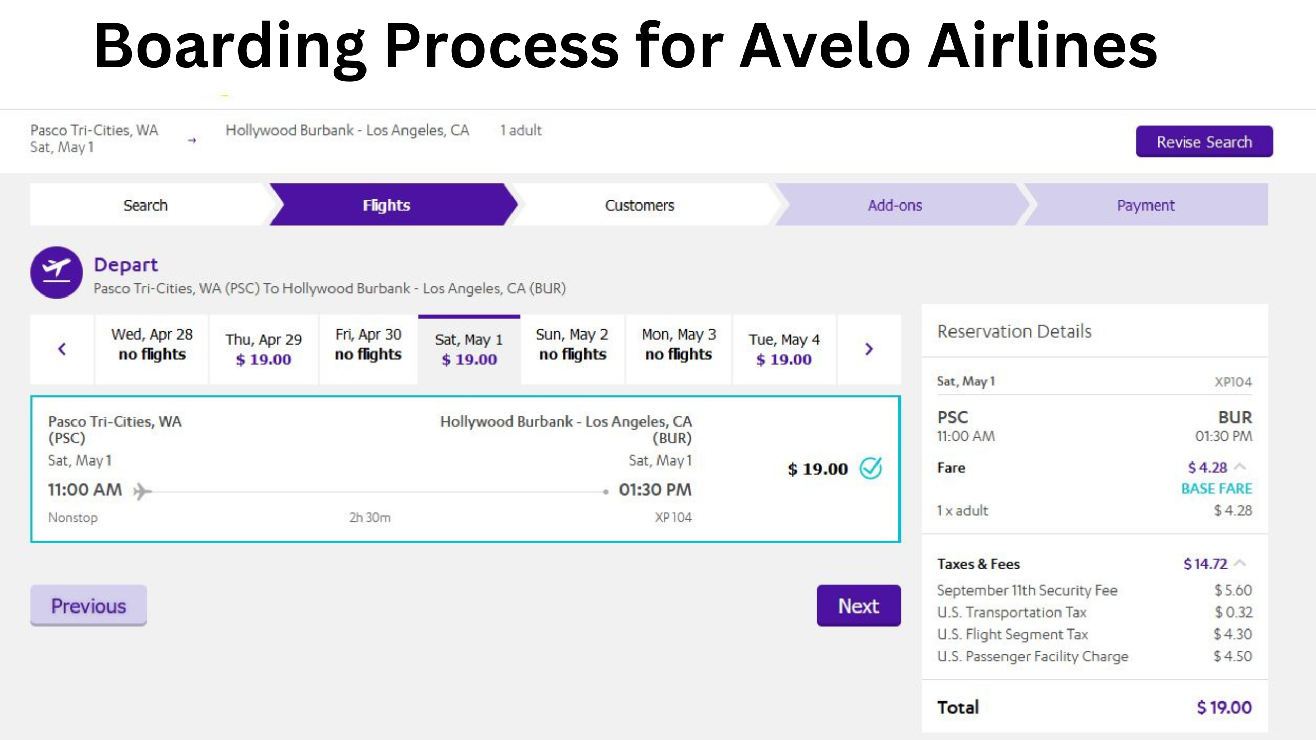 Boarding Process for Avelo Airlines