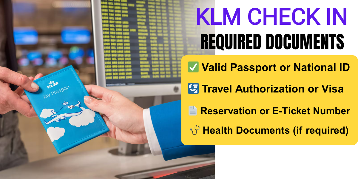 Documents Required on KLM Check-In